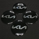 Наклейка для дисків KIA (New) black chrome 56мм