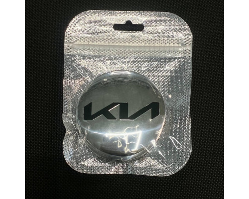 Наклейка для дисків KIA Chrome Black (NEW) 56мм
