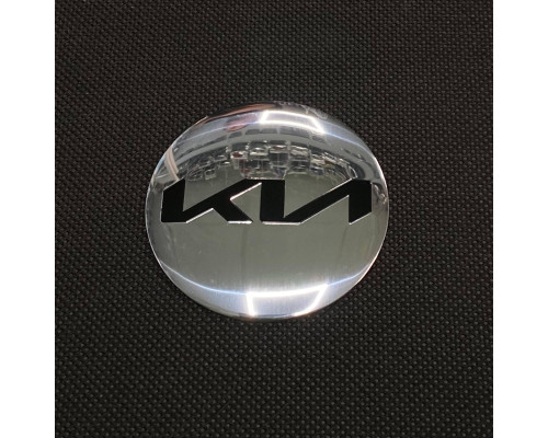 Наклейка для дисків KIA Chrome Black (NEW) 56мм