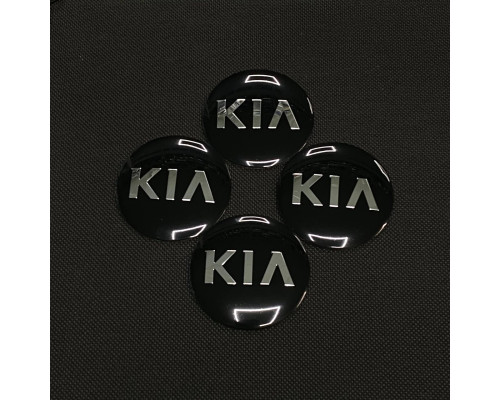 Наклейка для дисків KIA black chrome 56 міліметрів