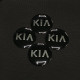 Наклейка для дисків KIA black chrome 56 міліметрів