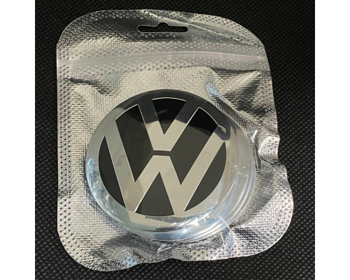 Наклейка для дисків Volkswagen Black Chrome 56 Міліметрів