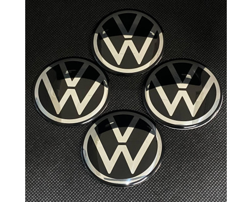 Наклейка для дисків Volkswagen New Black Chrome 56 Міліметрів