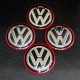 Наклейка для дисків Volkswagen Black Chrome Red 56 Міліметрів