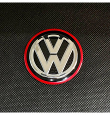 Наклейка для дисків Volkswagen Black Chrome Red 56 Міліметрів
