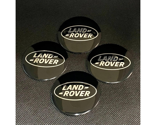 Наклейка для дисків Land Rover Black Chrome 56 Міліметрів