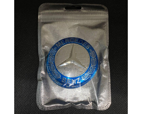 Наклейка для дисків Mercedes-Benz Chrome Blue 56 Міліметрів