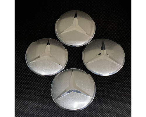 Наклейка для дисків Mercedes-Benz Chrome Silver 56 Міліметрів