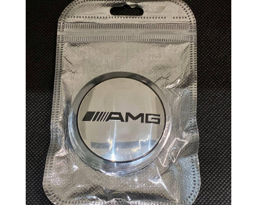 Наклейка для дисків Mercedes-Benz AMG Chrome Black 56 Міліметрів