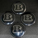 Наклейка для дисків Mercedes-Benz Brabus Black Chrome   56 Міліметрів
