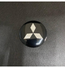 Наклейка для дисків Mitsubishi Black Chrome 56 Міліметрів