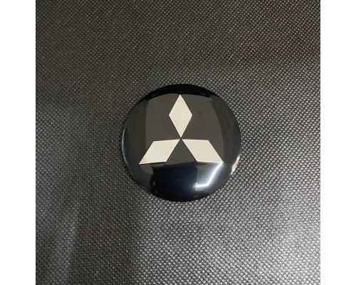 Наклейка для дисків Mitsubishi Black Chrome 56 Міліметрів