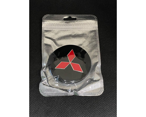 Наклейка для дисків Mitsubishi Black Red 56 Міліметрів