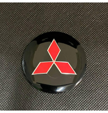 Наклейка для дисків Mitsubishi Black Red 56 Міліметрів