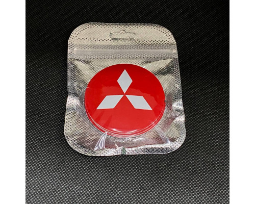 Наклейка для дисків Mitsubishi Red White 56 Міліметрів