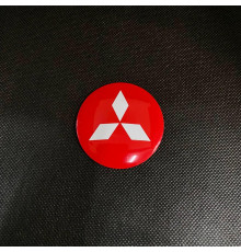 Наклейка для дисків Mitsubishi Red White 56 Міліметрів