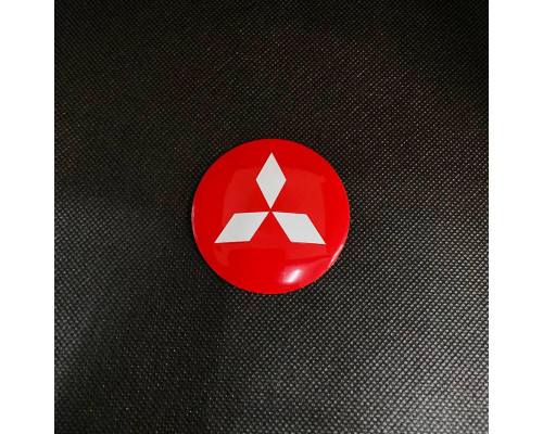 Наклейка для дисків Mitsubishi Red White 56 Міліметрів