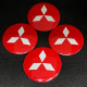 Наклейка для дисків Mitsubishi Red White 56 Міліметрів