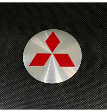 Наклейка для дисків Mitsubishi Chrome Red 56 Міліметрів