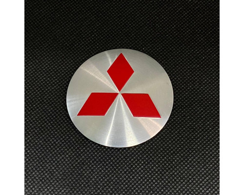 Наклейка для дисків Mitsubishi Chrome Red 56 Міліметрів