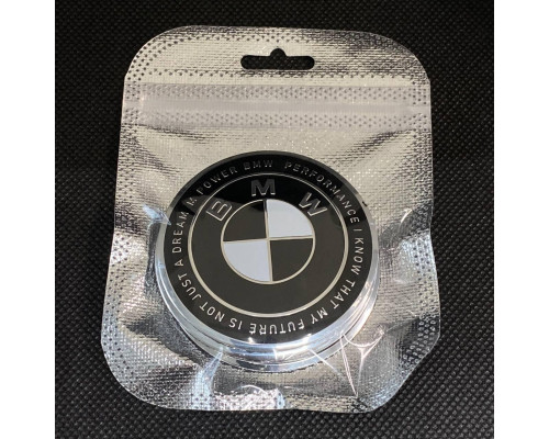 Наклейка для дисків BMW 50th Anniversary Black White Shadow Line 56 Міліметрів