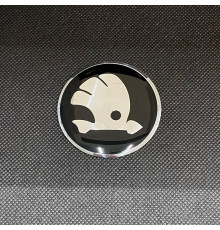 Наклейка для дисків Skoda Black Chrome 56 Міліметрів