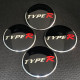 Наклейка для дисків Honda Type R Black Red 56 Міліметрів