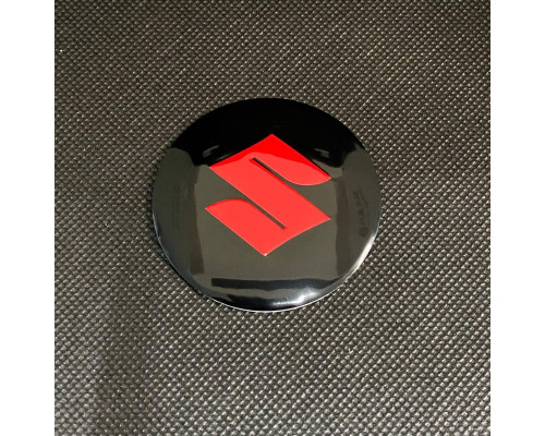 Наклейка для дисків Suzuki Black Red 56 Міліметрів