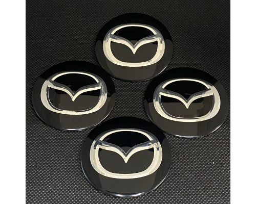 Наклейка для дисків Mazda Black Chrome 56 Міліметрів