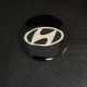Наклейка для дисків Hyundai (New) black chrome 56мм