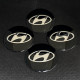 Наклейка для дисків Hyundai (New) black chrome 56мм
