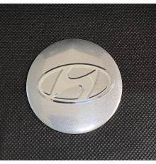 Наклейка для дисків Hyundai Silver Chrome 56мм