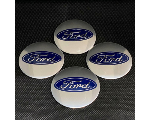 Наклейка для дисків Ford Chrome Dark Blue 56 Міліметрів