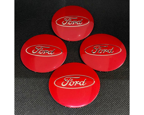 Наклейка для дисків Ford Red Chrome 56 Міліметрів