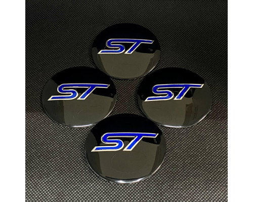 Наклейка для дисків Ford ST Black Blue 56 Міліметрів