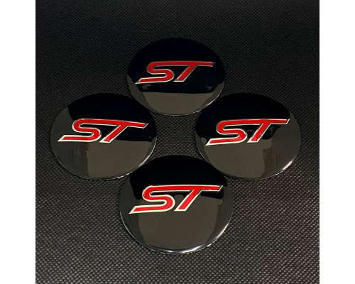 Наклейка для дисків Ford ST Black Red 56 Міліметрів
