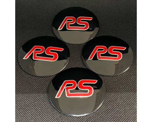 Наклейка для дисків Ford RS Black Red 56 Міліметрів