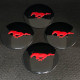Наклейка для дисків Ford Mustang Black Red 56 Міліметрів
