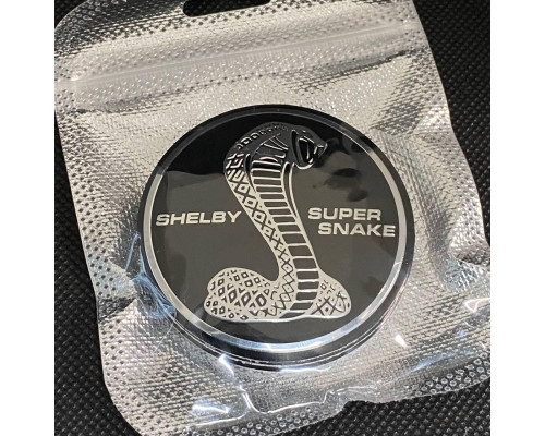 Наклейка для дисків Shelby Super Snake Black Chrome 56 Міліметрів