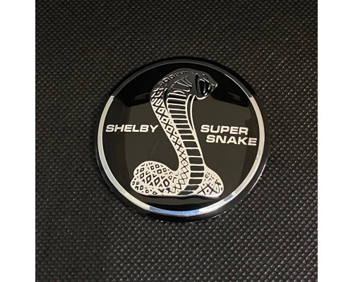 Наклейка для дисків Shelby Super Snake Black Chrome 56 Міліметрів