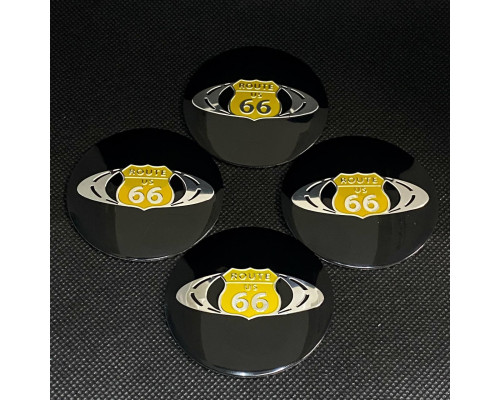 Наклейка для дисків Route 66 Black Chrome 56 Міліметрів