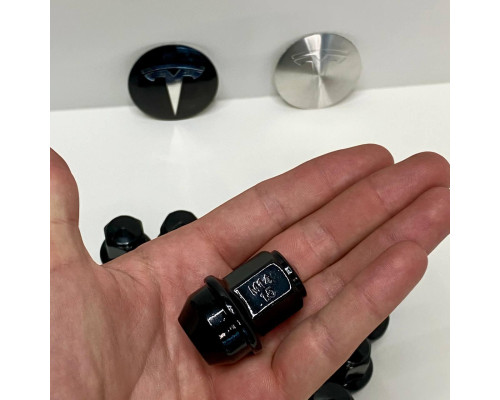 Гайка колісна закрита чорна Black для Tesla Model S, Model Y, Model X, Model 3, Tesla Cybertruck. M14x1.5