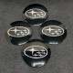 Наклейка для дисків Subaru Black Chrome 56 Міліметрів