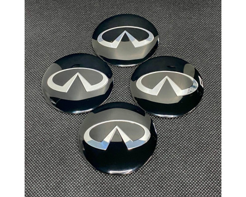 Наклейка для дисків Infiniti Black Chrome 56 Міліметрів