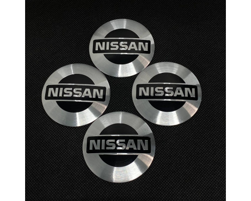 Наклейка для дисків Nissan Chrome Black 56 Міліметрів