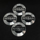 Наклейка для дисків Nissan Chrome Black 56 Міліметрів