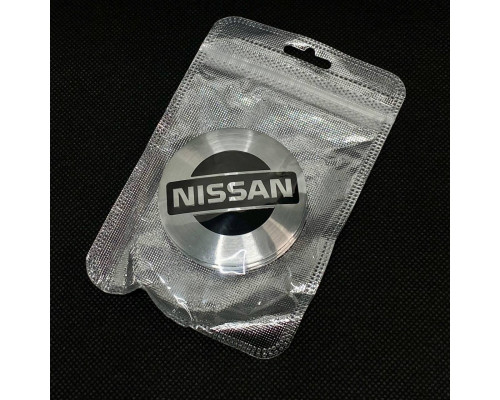 Наклейка для дисків Nissan Chrome Black 56 Міліметрів