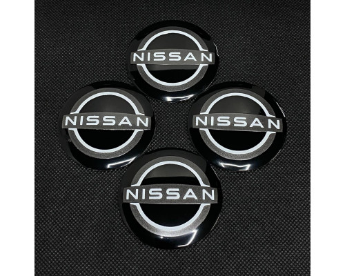 Наклейка для дисків Nissan New Black White 56 Міліметрів