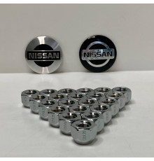 Гайка колісна для Nissan відкрита M12x1.25 | Ключ 21