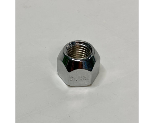 Гайка колісна відкрита M12x1.5 | Ключ 19 | Хромована сталь | Під литі та сталеві диски